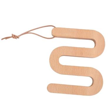Imagem de Ymiko Trivet Em Forma de M, Porta-copos de Madeira de Faia para Pratos Quentes e Tigelas Com Design de Aquecimento Antiderrapante, Padrão Geométrico Moderno para Decoração de Mesa de