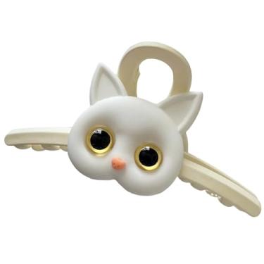 Imagem de Grampo de Cabelo Chic Cat Hair Claw Cute Trendy Shark Clip Verão Penteado Alto Acessório Divertido Elegante Estiloso Funcional Fashionable Statement Piece