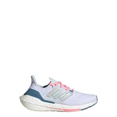 Imagem de adidas Ultraboost 22 Running Shoe, White/Grey/Almost Blue, 6.5 US Unisex Big Kid