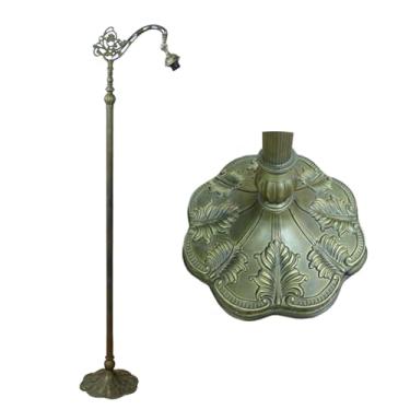 Imagem de Base de substituição para luminária de chão Tiffany, modelo Torchiere - Base para luminária de estilo arqueado, 165 cm de altura, com haste flexível ajustável e ângulo de inclinação, para lu