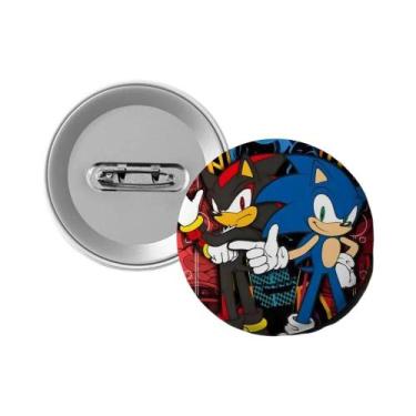 Imagem de Emblemas De Jogo Supersonic Sonic, Pins Criativos Redondos Para Roupas