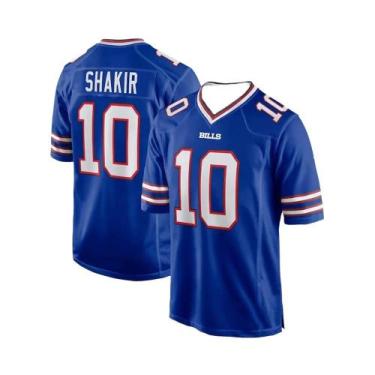 Imagem de Camisa De Futebol Americano Masculina Buffalo Bill Allen NO.10 Com Núm