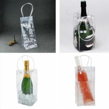 Imagem de Bolsa Térmica Dobrável De PVC Para Vinho, Cerveja E Champanhe, Cooler 