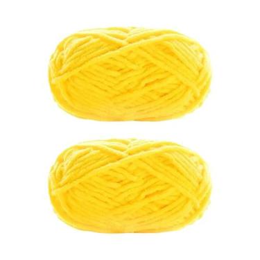 Imagem de Fio De Veludo Grosso 2 Peças 50g Cada Lã Chenille Macia Para Tricô Art