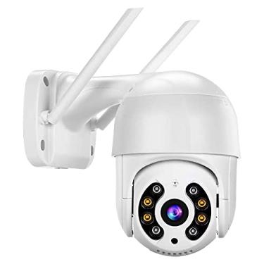 Imagem de Homesen Câmera de vídeo na Web Câmera PTZ WiFi externa, Câmera IP WiFi sem fio de 5MP Sistema de segurança residencial com visão de 360°, Visão noturna colorida, Áudio bidirecional, Detecção de movime