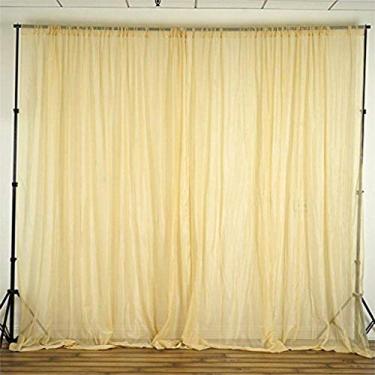 Imagem de AK TRADING CO. Painéis drapeados IFR de voile transparente de 304,8 cm de largura (3 m de largura) para pano de fundo, eventos de casamento, cortinas de teto, máscara de evento e decoração - Selecione