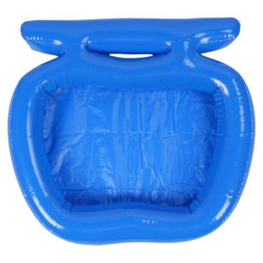 Imagem de Bacia de banho inflável para pés de piscina, grande capacidade, portátil, antiderrapante, banheira de imersão para entrada de piscina, uso doméstico, material de pvc