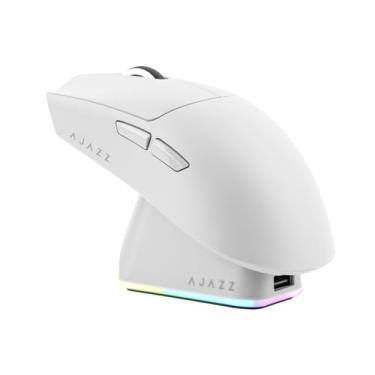 Imagem de MechLands Mouse sem fio AJAZZ AJ139P V3 MC com base de carregamento, mouse para jogos de 3 modos com bateria de 800 mAh, ajustável 24.000 DPI, sensor PAW3311, taxa de sondagem de 1000, 69 g leve, Win