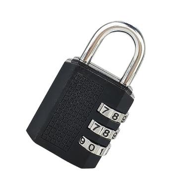Imagem de Yinhing Fechadura Combinada de 3 Dígitos, Cadeado de Liga de Zinco, Trava para Bagagem Sem Chave, Com Janela Lateral, para Escola, Academia, Armário, Cerca, Caixa de Ferramentas, (Preta)