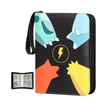 Imagem de Álbum Protetor De Cartas Pokémon Com 400 Bolsos, Capa Com Zíper Para C