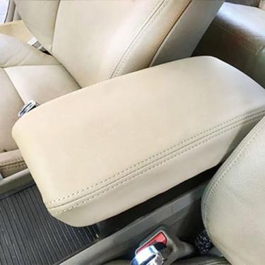 Imagem de O SHI CAR Capa de apoio de braço de console central para Honda Civic 8ª geração Sedan 2006 2007 2008 2009 2010 2011, capa de couro para console central protetor de almofada de apoio de braço de