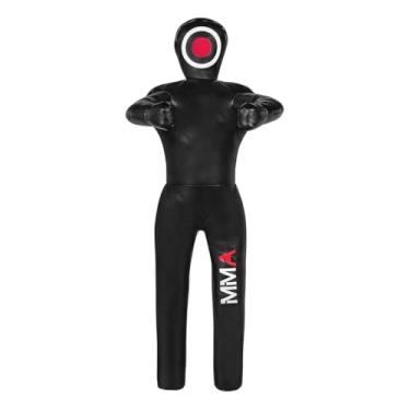 Imagem de Manequim Grappling para adulto BJJ Judo Wrestling Posição em pé Brazilian JIU Jitsu MMA Sparring Self Defense Training Vinyl Dummy – NÃO PREENCHIDO (Preto Azul, 1,8 m - (70 polegadas))