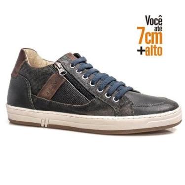 Imagem de Sapatênis Rafarillo Couro Masculino Aumenta Altura Conforto-Masculino