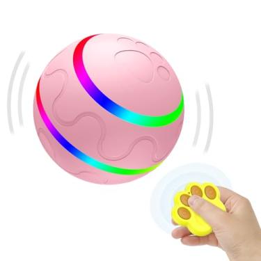 Imagem de morhandisn Bola de brinquedo interativo para cães, bola móvel inteligente automática para cães médios/grandes, brinquedos divertidos para manter o animal de estimação ocupado, recarregável por USB,
