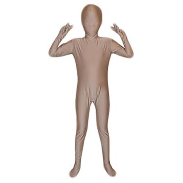 Imagem de Seeksmile Fantasia infantil corpo inteiro Lycra Zentai terno, Bege, Medium