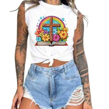 Imagem de Cropped T-Shirts Feminino Estampado Várias Estampas 54 - megan basic, 