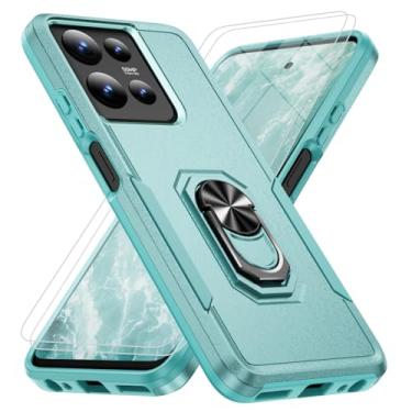 Imagem de Capa para Moto G 5G 2025 [não serve para Power/Stylus] [proteção contra quedas de grau militar de 3,5 m], capa Motorola G 5G 2025 com 2 películas de vidro temperado, capa à prova de choque para Moto G