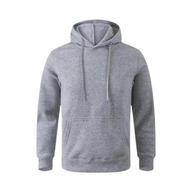 Imagem de Moletom Unissex De Fleece 2023 Casual Esportivo Preto E Branco Minimal