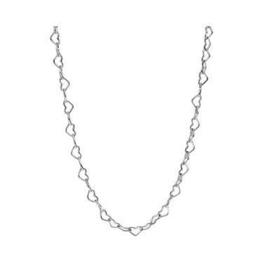 Imagem de Colar De Corrente De Cobra Banhado a Prata 925 De 45CM Com Pingente De