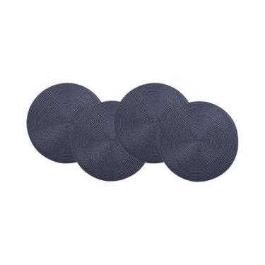 Imagem de Conjunto De 4 Sousplat Redondos Laváveis E Resistentes Ao Calor, 38cm,