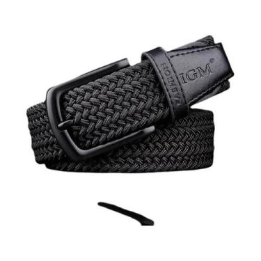 Imagem de Cinto De Lona Masculino Com Design Trançado Sem Furos, Cinto Versátil 