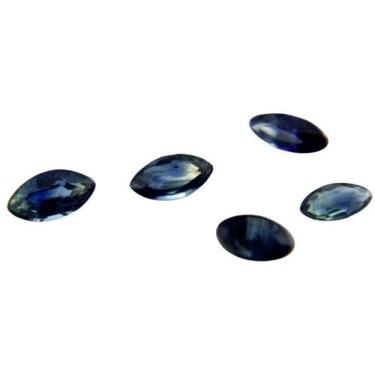 Imagem de Gema Safira Navete Facetado Para Coleção Joia 0.17ct 4mm - CristaisdeC