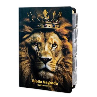 Imagem de Bíblia Sagrada Evangélica Com Índice Abas Adesivas - Leão Fortune - RE