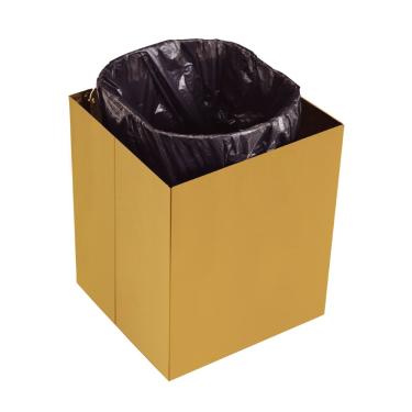 Imagem de LIXEIRA TRAMONTINA LUZ EM AÇO INOX ACETINADO GOLD 4,5L 94540/061