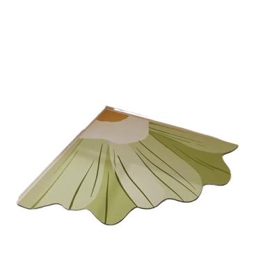 Imagem de Tapete para cozinha, flor, tapete macio, absorvente de lama de diatomáceas, lavável, irregular, canto em forma de leque, antiderrapante (amarelo, 90 x 60 cm)