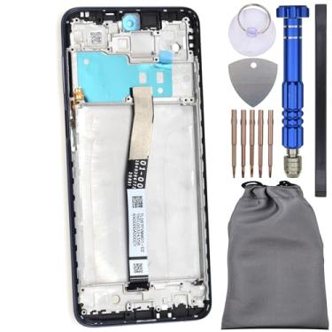 Imagem de Digitalizador de tela sensível ao toque com moldura para Xiaomi Redmi Note 9 Pro Blue 6.67