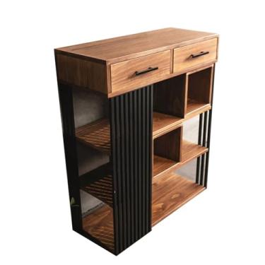 Imagem de KEG801302 Armário buffet simples, armário de madeira com gavetas, armazenamento de entrada, buffets e aparadores, para sala de jantar, quarto, corredor, móveis de casa