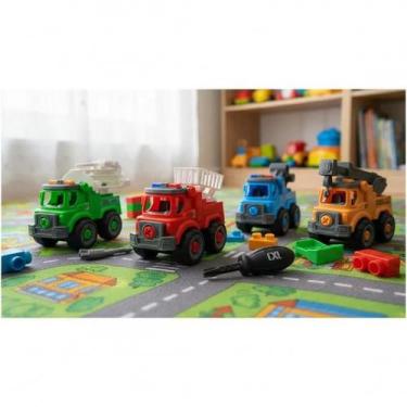 Imagem de Carrinho De Montar E Desmontar Infantil Bombeiro Trator Policia Educat