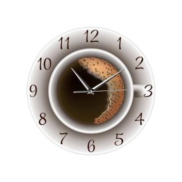 Imagem de KHUTRW3D Relógio de quartzo simples e silencioso para cozinha, estilo moderno, decoração de casa, relógio de parede