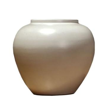 Imagem de Vaso de cerâmica moderno, simples, sala de estar, decoração de arranjos de flores secas, decoração retrô de porcelana de alta temperatura