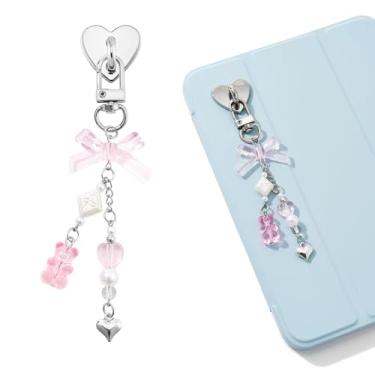 Imagem de WOZEAH Correntes charmosas para Kindle, acessórios de pulseira de telefone para leitores amantes de livros, pingentes compatíveis com E-Reader, Liga metálica, Sem Pedra Preciosa