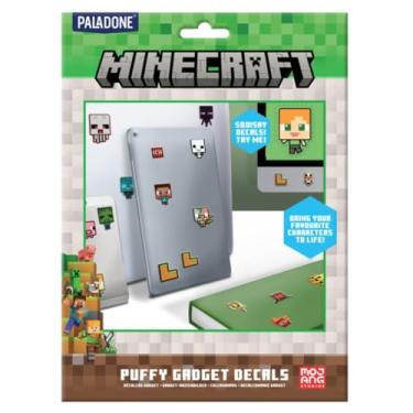 Imagem de Adesivos de capa de celular e laptop licenciados oficiais Minecraft para meninos e meninas, Creeper, Steve, TNT Gamer Gift, Overworld Decals para todas as idades | Paladone