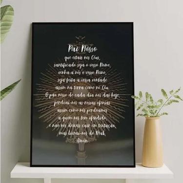 Imagem de Quadro Oração Pai Nosso - Santíssimo 33X24Cm - Com Vidro