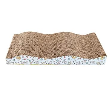 Imagem de Placa de Arranhamento para Pets Catinp Arranhador Gato Cama Saguão Papelão Tapete Ondulado Design Curvo em Forma S Uso Diário Casa Alta Durabilidade Fácil Usar Ferramenta Conveniente e Confortável