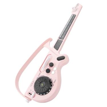 Imagem de Diydeg Guitarra Musical Elétrica Infantil, Guitarra Inteligente Sem Cordas Dobrável Com Toca-discos de DJ, Bluetooth e Luzes, para 3 4 5 6 Anos de Idade, Meninos e Meninas (Rosa)