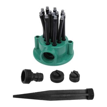 Imagem de lyrlody Sprinkler de Jardim Rotativo de 360 Graus Pulverizador de Cabeças Múltiplas Automáticas, Bico de Plástico ABS de Qualidade Com 3 Orifícios Independentes, Pulverizadores de Forma Flexível de