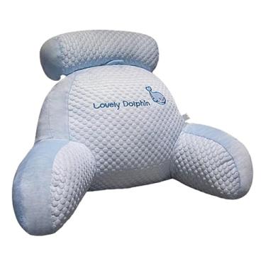 Imagem de Almofada Traseira para Cadeira 60cm - Apoio Lumbar de Descanso, Confortável e Durável, Versátil para Casa, Office e Móveis (azul)