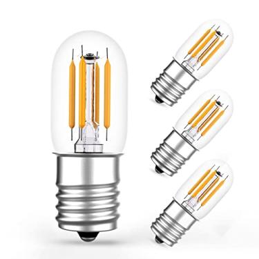 Imagem de Rohseson Lâmpadas LED para eletrodomésticos - Lâmpadas LED para geladeira equivalente a 40 W, luz do dia 2700 K, lâmpadas à prova d'água de geladeira 4W base E17, listado na ETL, 4 pacotes