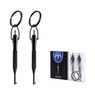 Imagem de Chave Giratória Redonda Universal Com Chaveiro Destacável Para Algemas