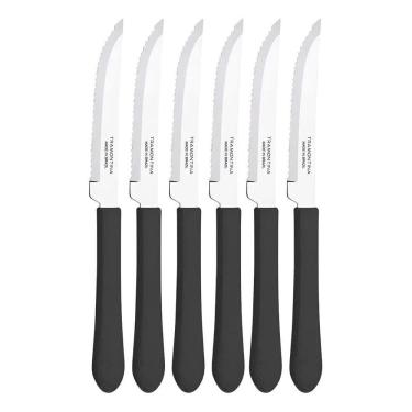 Imagem de Conjunto De Facas Churrasco Leme Preto 6 Peças - Tramontina