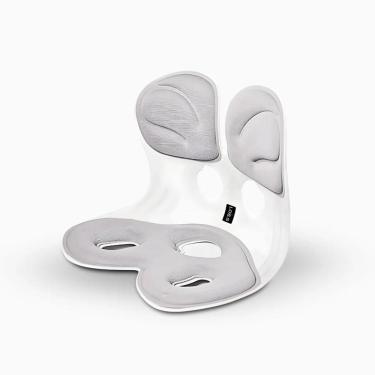 Imagem de Almofada De Apoio Lombar Cadeira Correção De Coluna G - Cinza