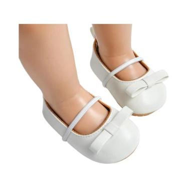 Imagem de Sapatos Florais Mary Jane Para Bebês Meninas Com Laço, Sapatos De Vest