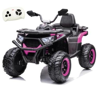 Imagem de Quadriciclo Elétrico Infantil Zippy Toys Premium 4x4 Rosa 12V