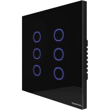 Imagem de Interruptor Touch Smart 4x4 Tramontina Preto 6 Canais Tramontina
