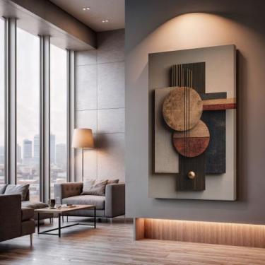 Imagem de Quadros Decorativos Totem Moderno 130x90 Moderno Luxo Sala Quarto Escr