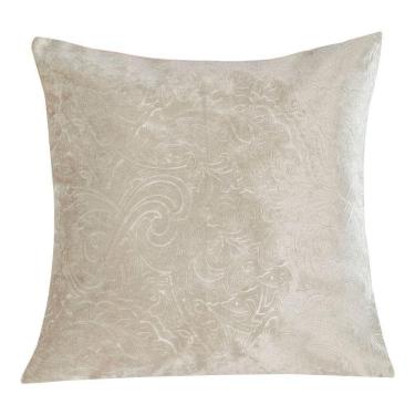 Imagem de Almofada Decorativa Ellen Veludo Jacquard Com Refil 100% Poliéster - Marfim